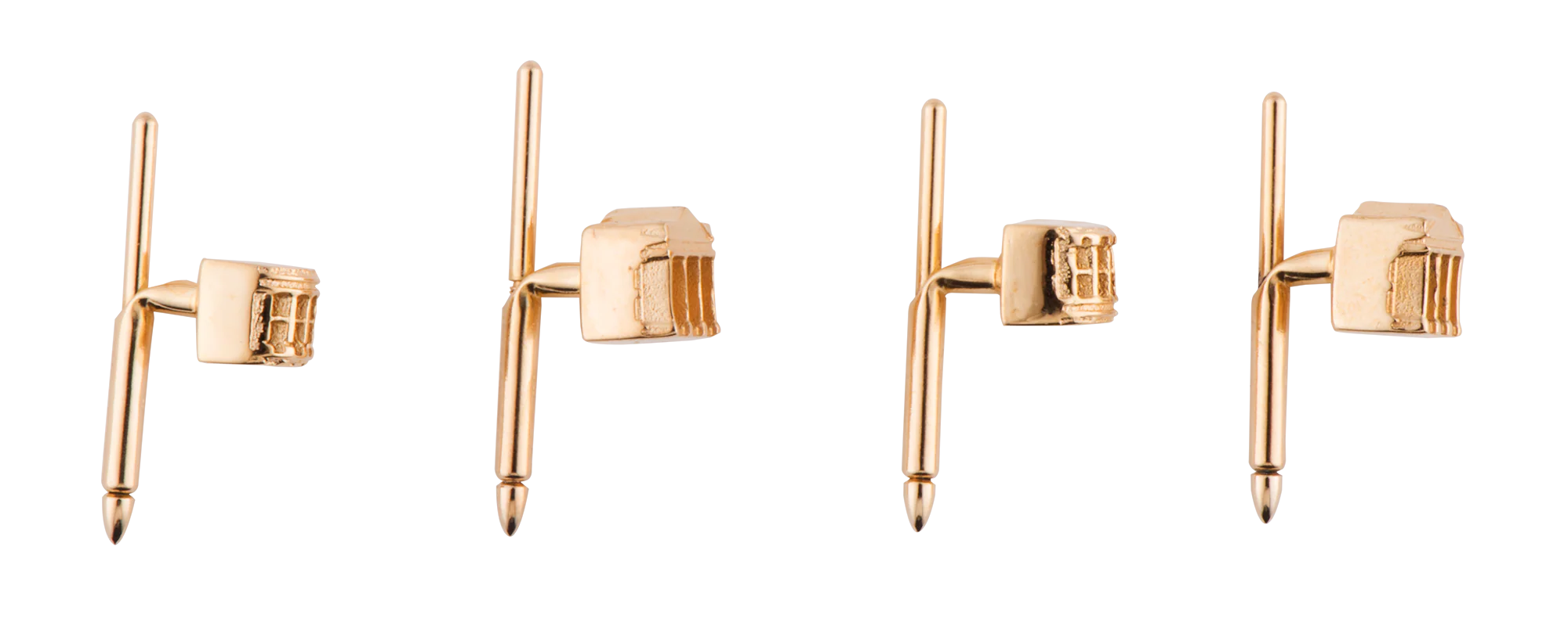 Gold Vermeil White House Tuxedo Studs - Image 3